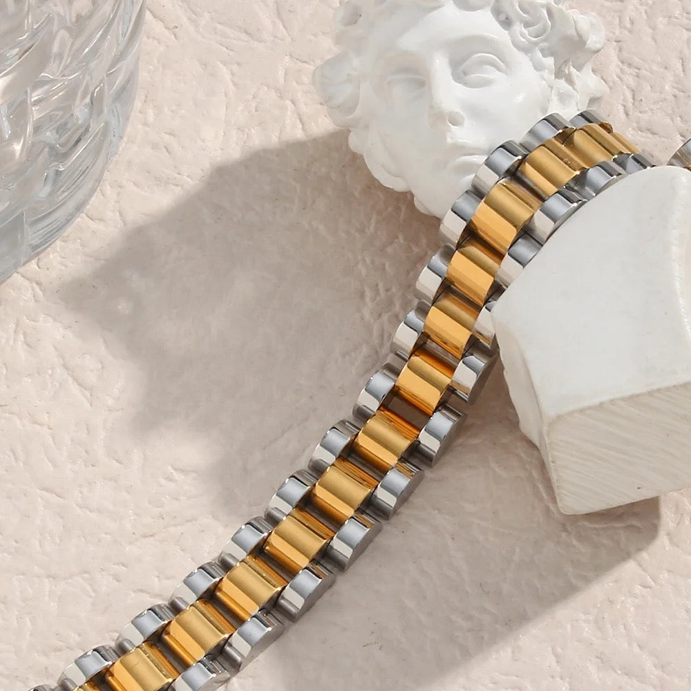 Two-Tone Watch Bracelet