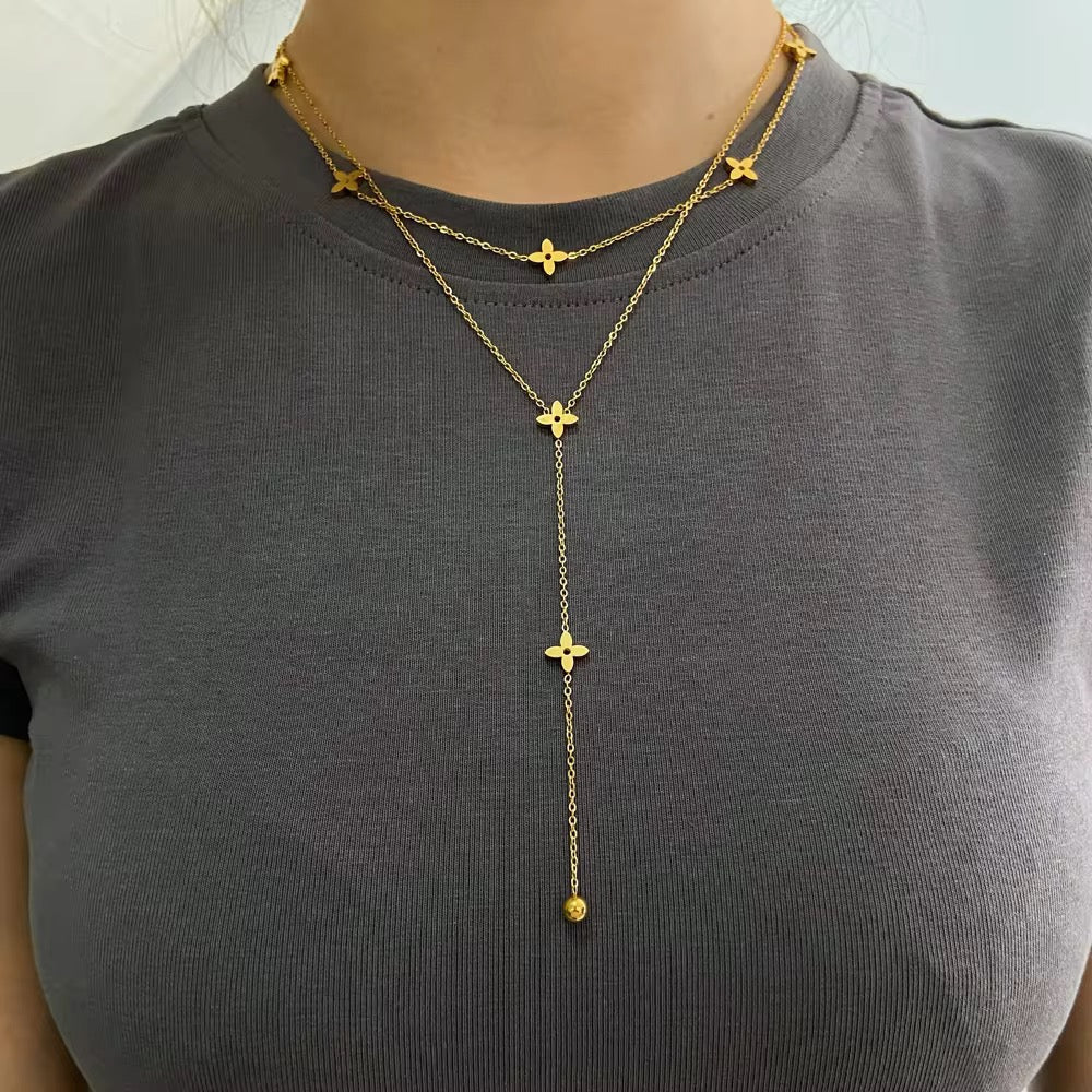 Clover Layer Necklace