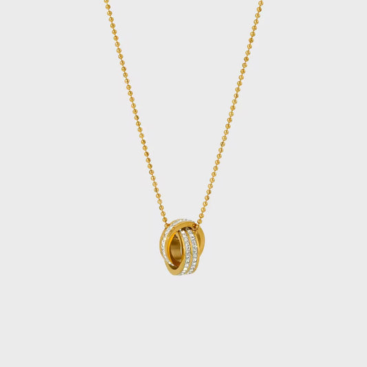 Double Ring Necklace
