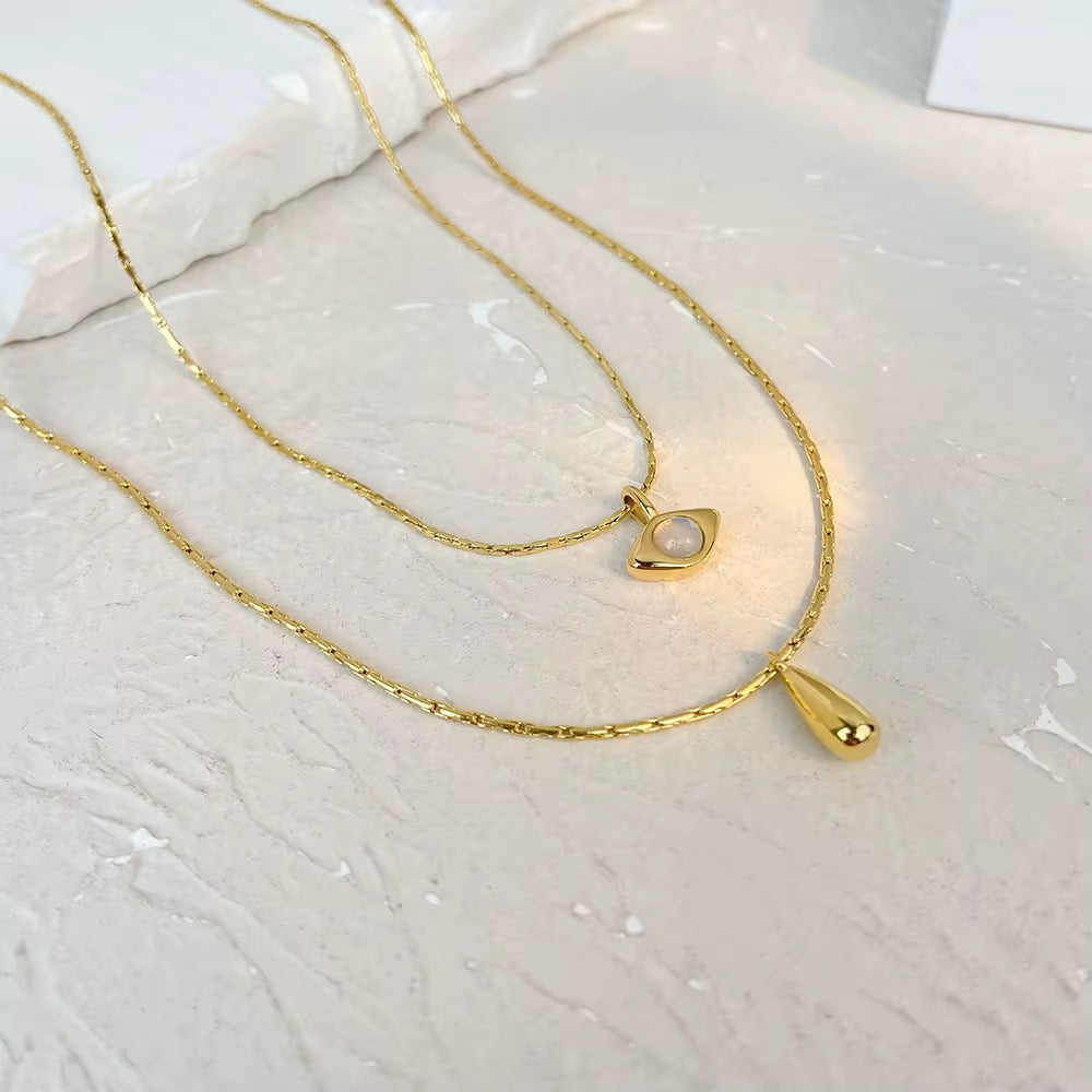 Eye Drop Layered Necklace