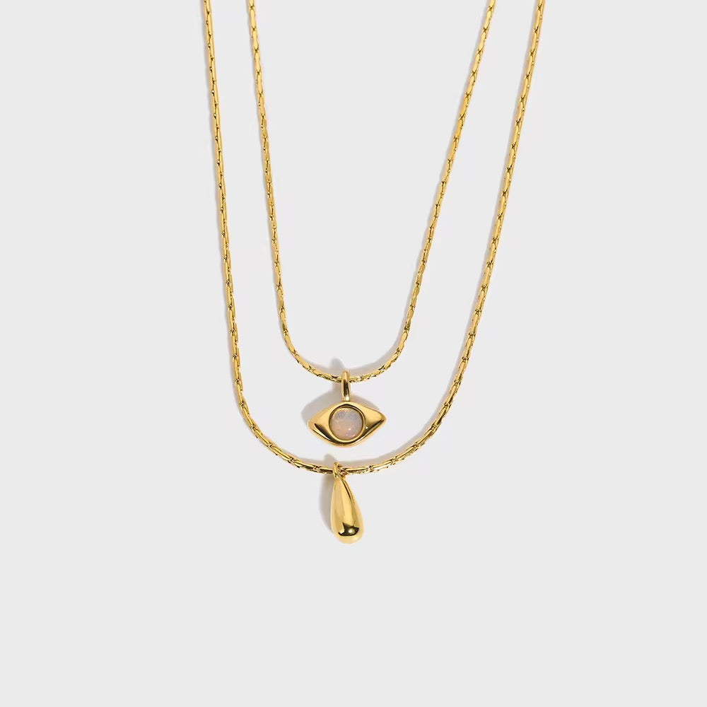 Eye Drop Layered Necklace