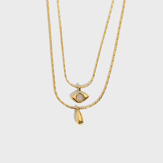 Eye Drop Layered Necklace